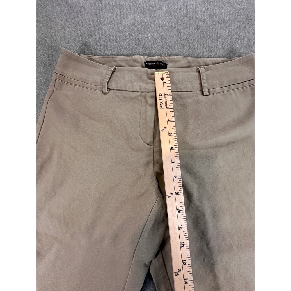 New York & Company Stretch Khaki Tan Straight Leg Trousers Womens Size 8 - Picture 11 of 12